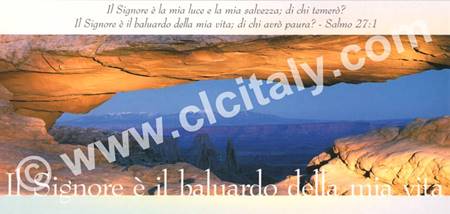 Cartolina Formato Panoramico Con Versetto Biblico Il Signore E Il Baluardo Della Mia Vita Www Clcitaly Com