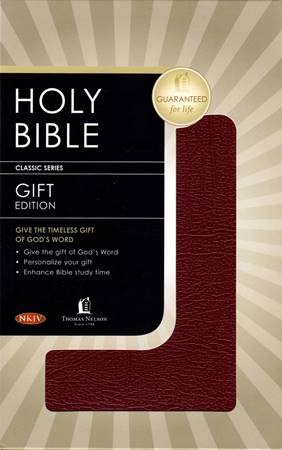 NKJV Holy Bible Gift Edition Burgundy (Similpelle)
