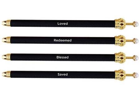 Set di 4 penne Crown Pen Black