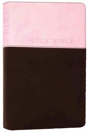 NLT Premium Gift Bible - Pink/Dark Brown