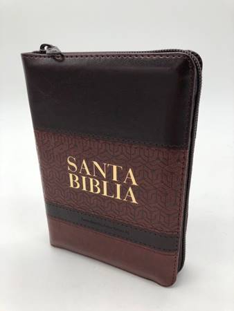 Biblia RVR60 Letra Mediana Cierre Indice Marron (Similpelle)