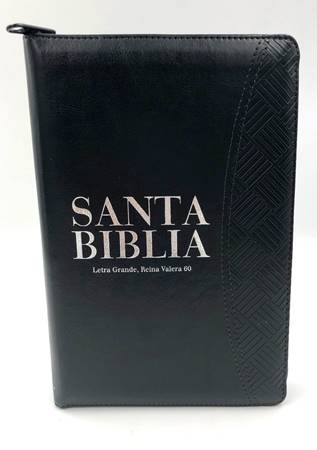 Biblia RVR60 Letra Grande Compacta Indice Cierre Negro (Similpelle)
