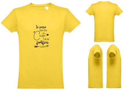 T-shirt gialla da uomo 