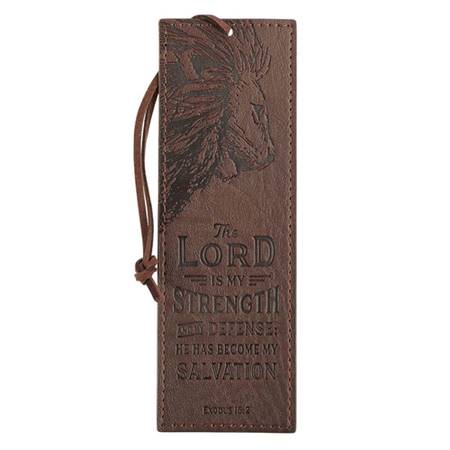 Segnalibro The Lord is my Strenght Brown