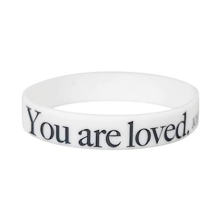 A51117 - Braccialetto in silicone You are loved bianco