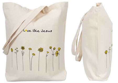Borsa in cotone Love like Jesus