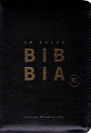 Bibbia Riveduta 2020 Tascabile Nera con cerniera e rubrica