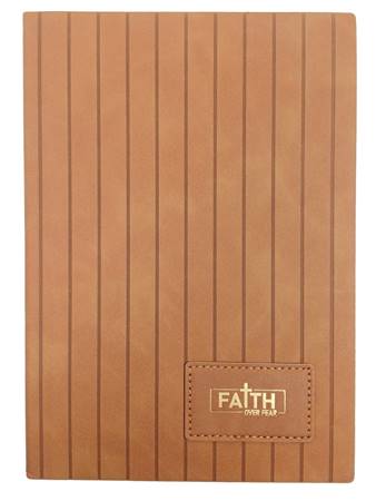 Quaderno A5 Faith over fear Colore cammello
