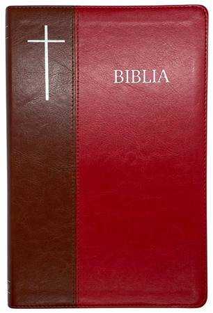 Bibbia in rumeno bicolore marrone/rosso Cornilescu - 21173