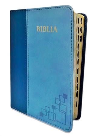 Bibbia mini in rumeno bicolore blu - 16204
