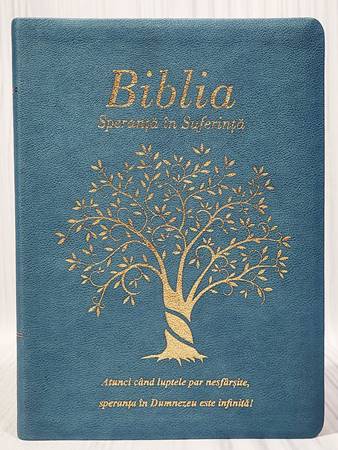 Bibbia in rumeno Speranza nella sofferenza Blu polvere - 20699