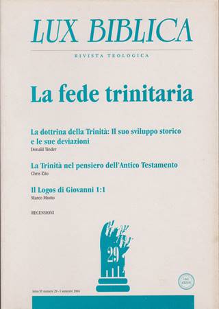 La fede trinitaria - Lux Biblica n° 29 (Brossura)