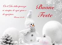 Biglietto con busta Buone Feste Omino di Neve Romani 15:13