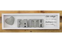 Quadro in legno rettangolare Faith grigio