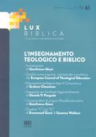 L'insegnamento teologico e biblico Lux Biblica - n° 61 (Brossura)