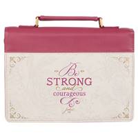 Copribibbia Strong and Courageous Pink Large (Similpelle)