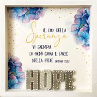 Quadro in legno bianco Romani 15 Hope