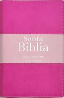 RVR60 Biblia Letra Grande Tricolor Rosa Oscuro-Rosa Claro con Cierre e Índice (Similpelle)