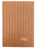 Quaderno A5 Faith over fear Colore cammello (Similpelle)