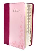 Bibbia mini in rumeno bicolore rosa - 16969 (Similpelle)