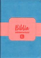 Bibbia in rumeno per giovani bicolore rosa/azzurra - 18279 (Similpelle)