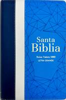 RVR60 Biblia Letra Grande Tricolor Azúl Claro Crema Claro Azúl Marino (Similpelle)