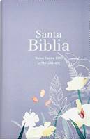 RVR60 Biblia Letra Grande Lavanda con Flores (Similpelle)