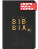 Bibbia a Caratteri Grandi R2 - Pelle Nera Taglio oro con rubrica (Pelle)