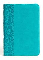 NASB Large Print Compact Reference Bible Teal (Similpelle)