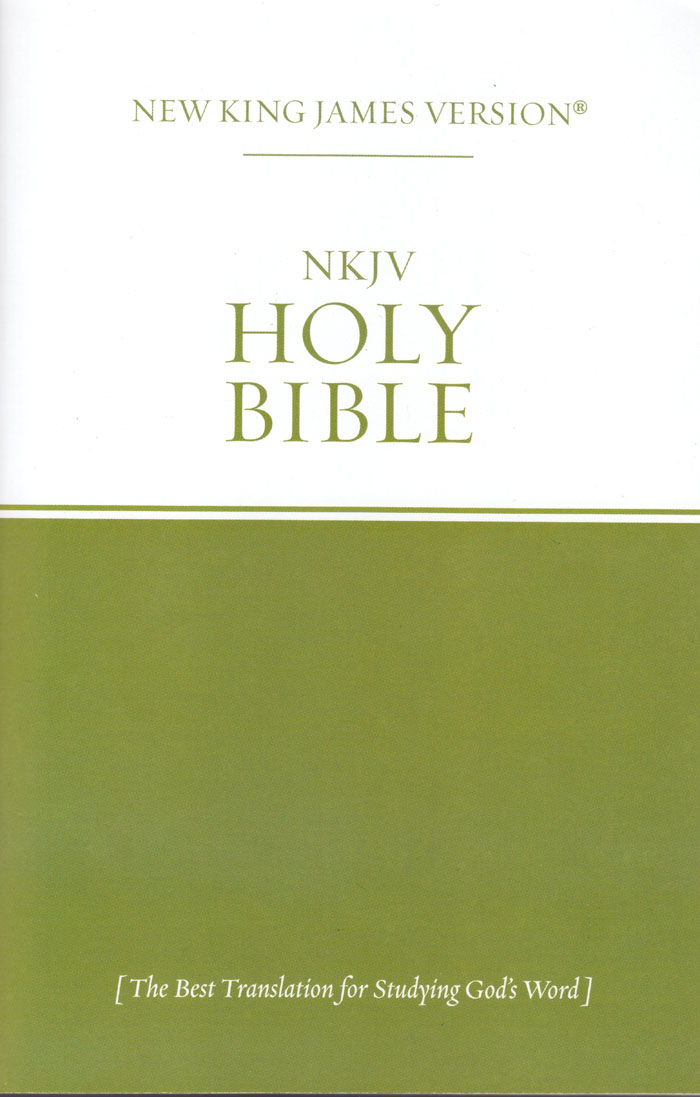 NKJV Economy Outreach Bible Green/White