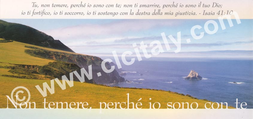 Cartolina formato panoramico con versetto Biblico - Non temere perché io sono con te