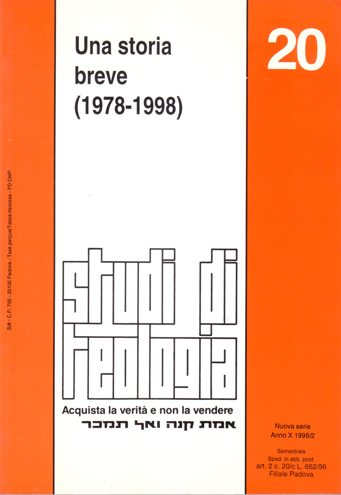 Una storia breve 1978-1998 (Studi di teologia n° 20)