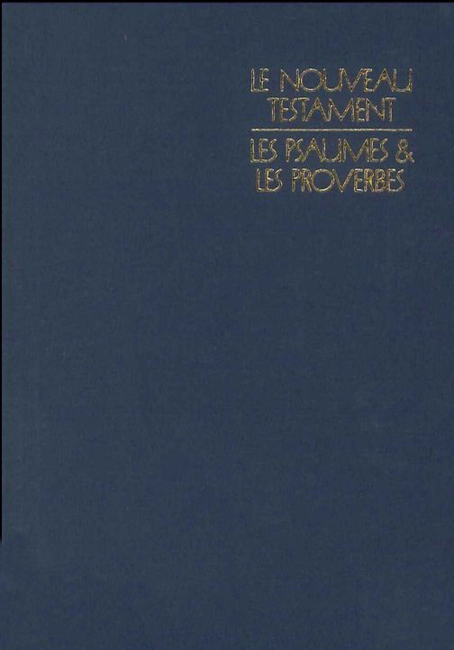 Le Nouveau Testament les Psaumes & les Proverbes - 11607 (SG11607)