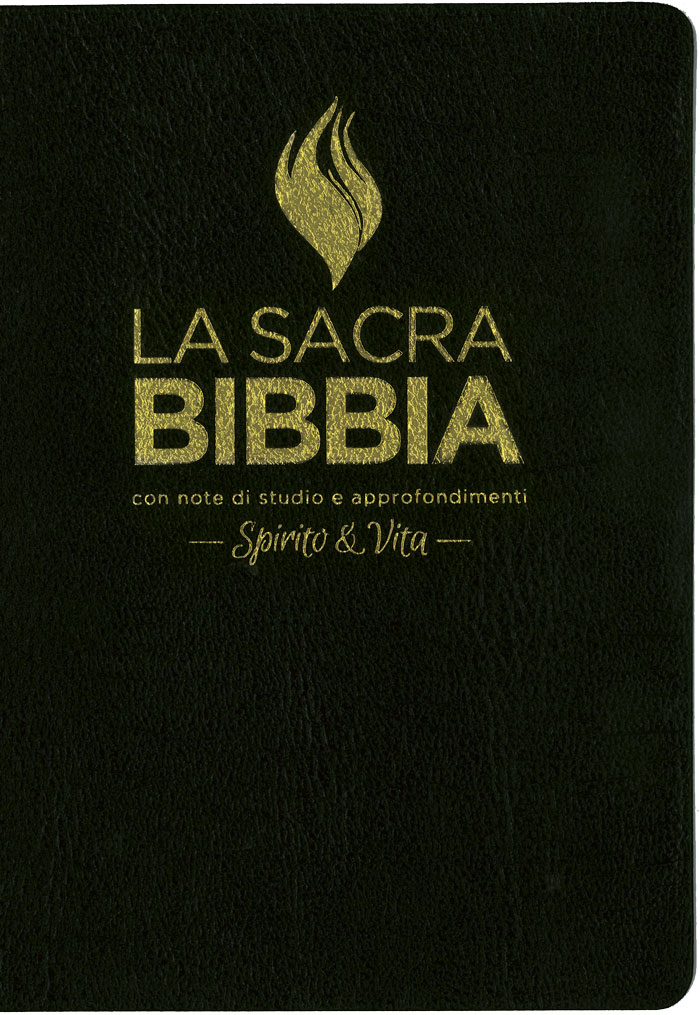 Bibbia da studio Spirito & Vita in Pelle Nera