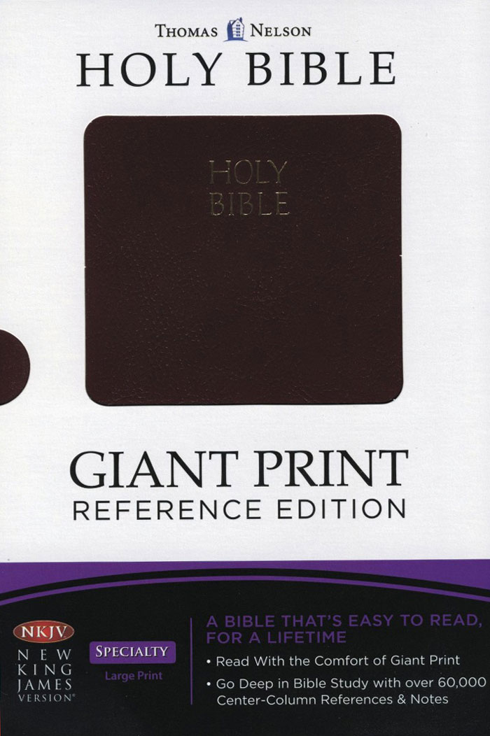 NKJV Giant Print Bible Burgundy