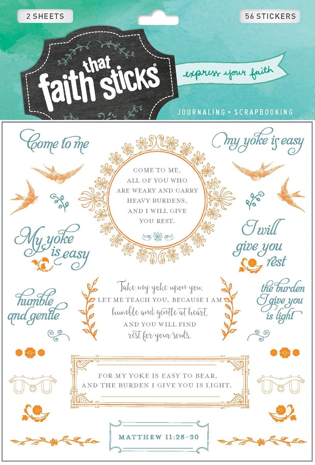 Adesivi Matthew 11:29-30