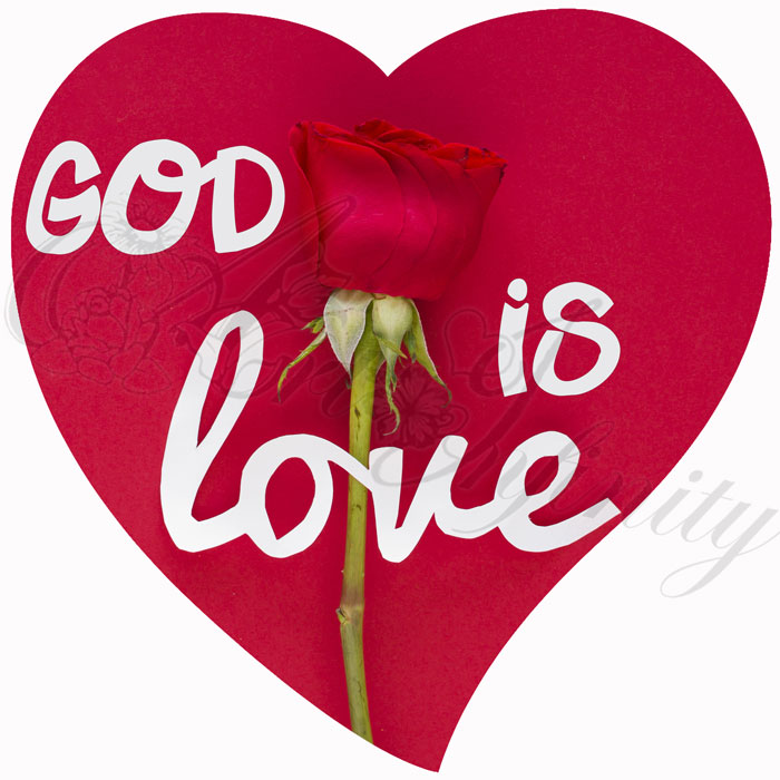 Quadro "God is love" - Cuore (CR0020)