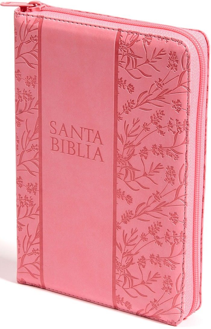 RVR 60 Biblia Letra Grande Rosada Flores