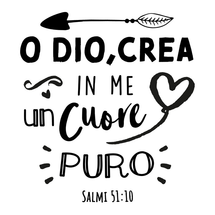 Adesivo Cuore puro - Salmi 51:10 (ST)
