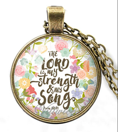 Collana The Lord is my strength color bronzo
