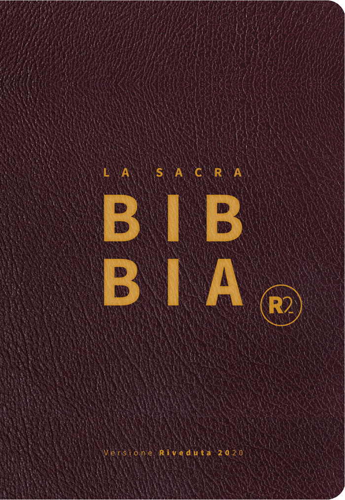Bibbia a Caratteri Grandi R2 - Pelle Bordeaux Taglio oro