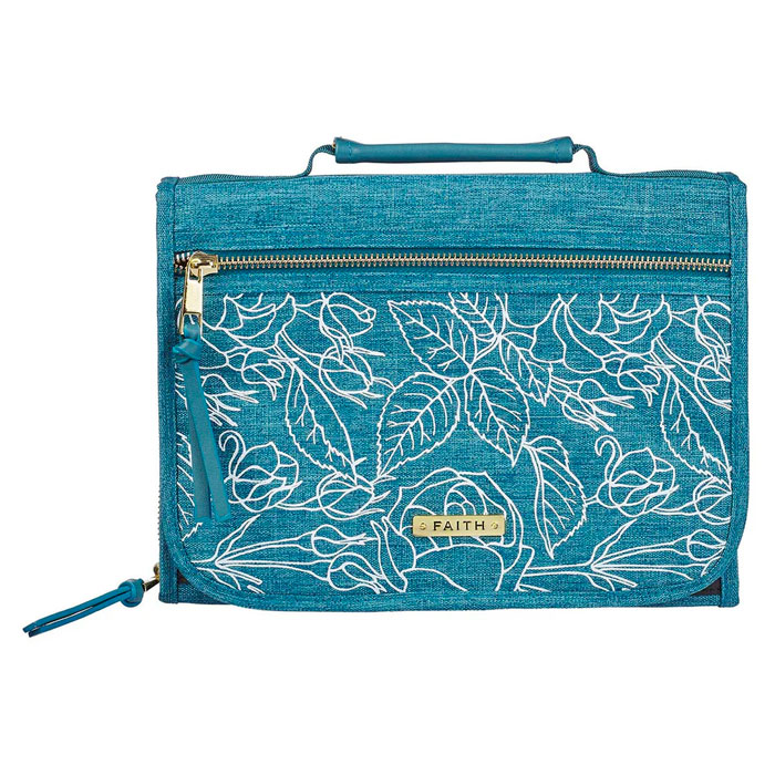 Copribibbia Faith Teal Tri-fold Organizer