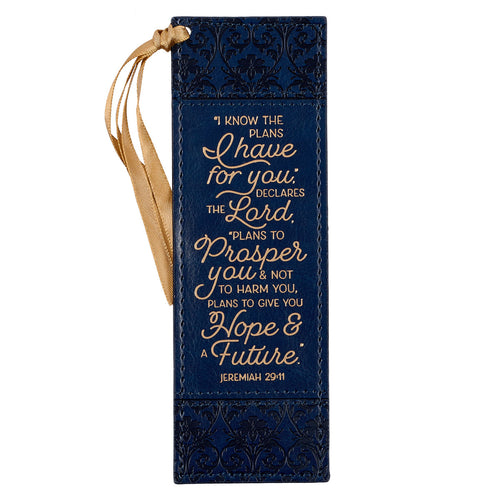 Segnalibro in similpelle I Know The Plans Floral Trellis Blue