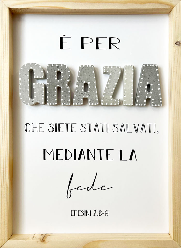 Quadro in legno naturale Efesini 2 Grazia