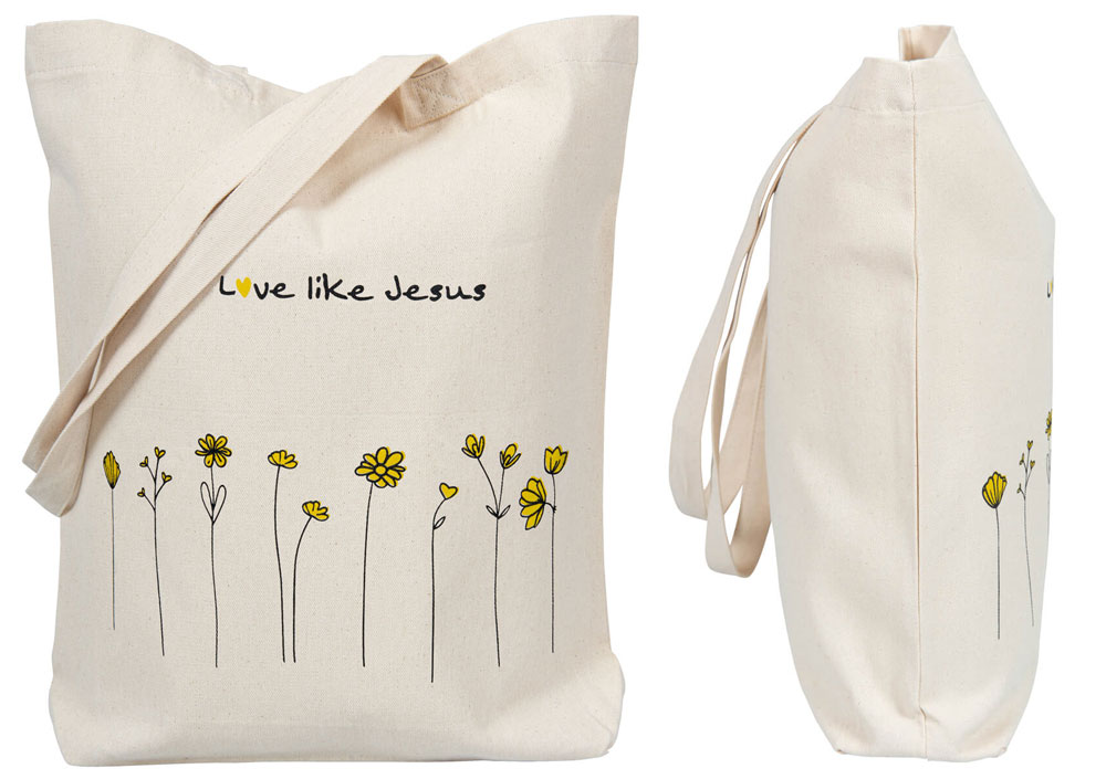 Borsa in cotone Love like Jesus