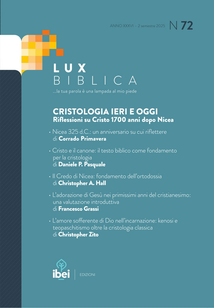 Cristologia ieri e oggi - Lux Biblica n° 72