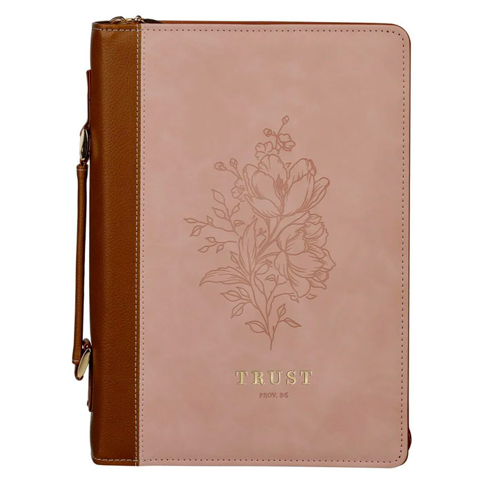 Copribibbia in similpelle Trust Pink/Brown Large