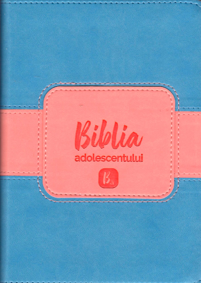 Bibbia in rumeno per giovani bicolore rosa/azzurra - 18279