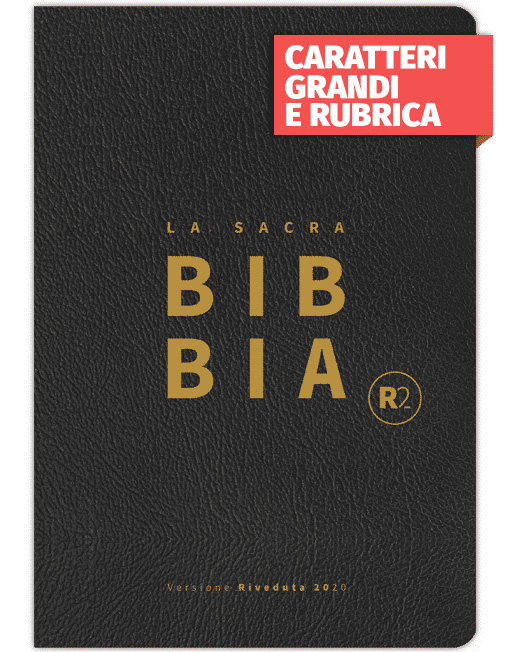 Bibbia a Caratteri Grandi R2 - Pelle Nera Taglio oro con rubrica