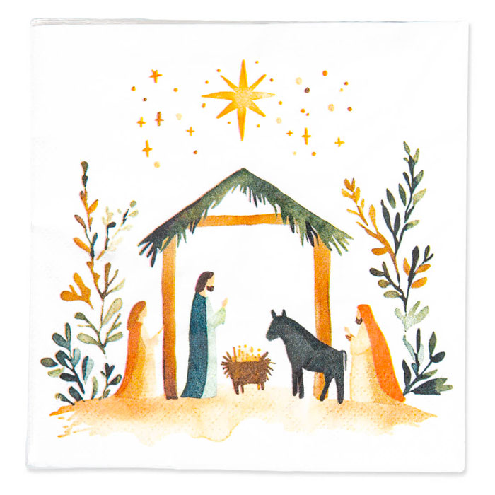 Tovaglioli con scena della Natività